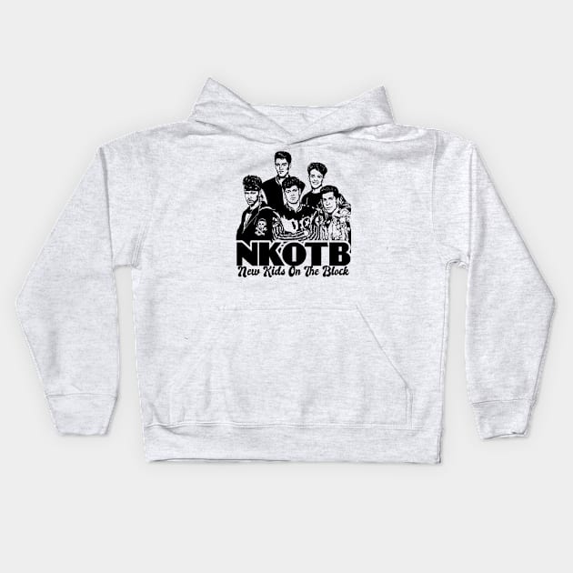 NKOTB 80s style classic Kids Hoodie by Hand And Finger